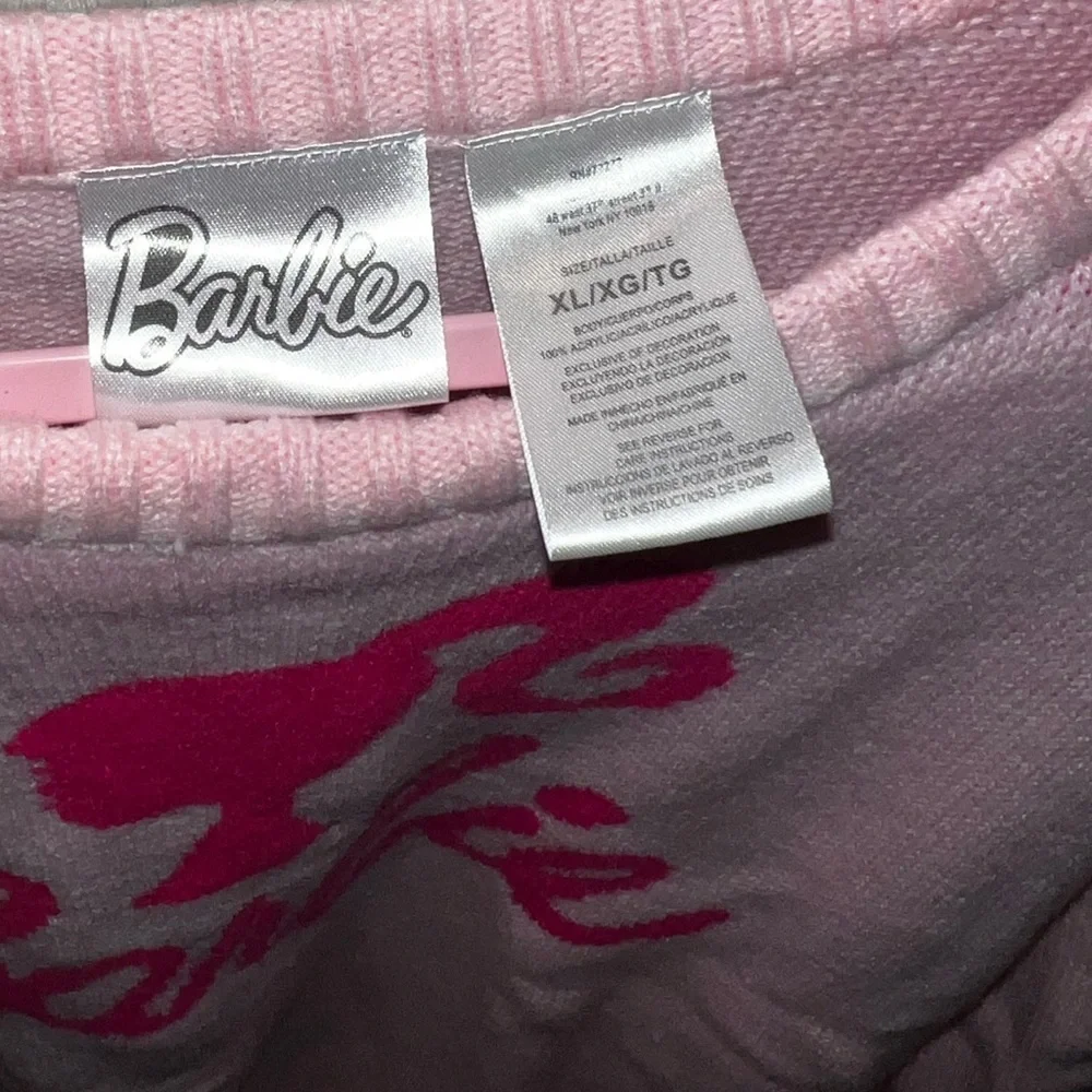 Barbie Pink Knit Crewneck Sweater - Picture 2 of 2